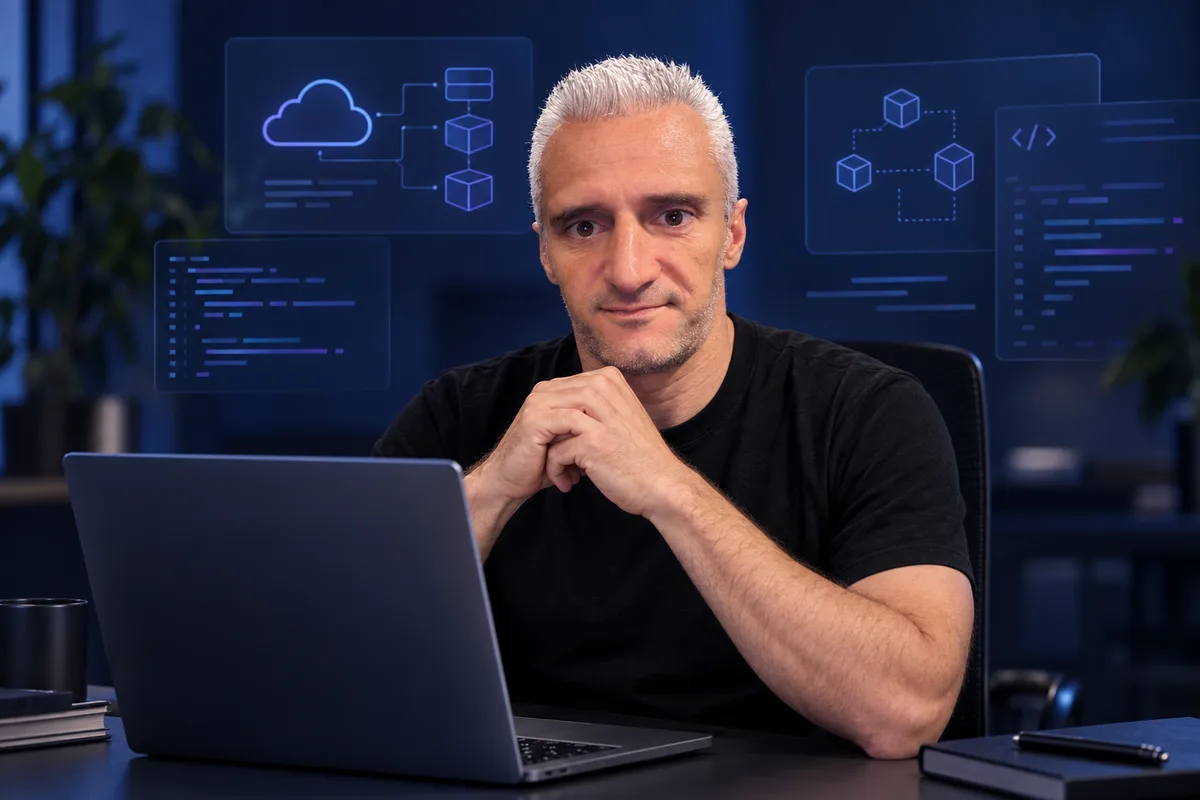 Редакционная иллюстрация Дениса Астахова: облачная инфраструктура и DevOps