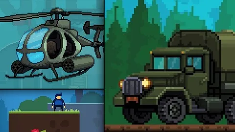 Обложка курса «Создание pixel art графики для игр в Photoshop и Unity с 0» на Udemy