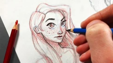 Обложка The Ultimate Drawing Course — основы рисунка, светотень и перспектива